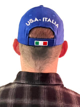 US / Italia Flags Baseball Cap in Blue