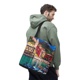 Cinque Terre Tote Bag | Beach Lover's Accessory, Eco-Friendly Shopping, Colorful Travel Bag, Artful Everyday Tote, Summer Gift Idea Italy