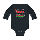 Santa Nonna Long Sleeve Baby Onesie - PFY