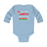 Santa Nonna Long Sleeve Baby Onesie - PFY