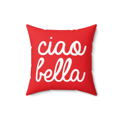 Ciao Bella Pillow Cover with Insert - Red