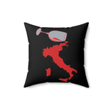 Spilled Wine Throw Pillow - Black