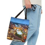 Florence II Cityscape Tote Bag — Ponte Vecchio Nightscape All-Over Print