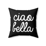 Ciao Bella Pillow Cover with Insert - Black