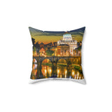 Rome Nightscape Decorative Throw Pillow — St. Peter’s Basilica River View