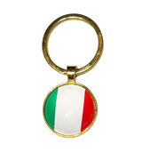 Italian Flag Circle Keychain