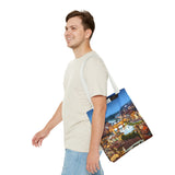 Florence II Cityscape Tote Bag — Ponte Vecchio Nightscape All-Over Print
