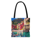 Cinque Terre Tote Bag | Beach Lover's Accessory, Eco-Friendly Shopping, Colorful Travel Bag, Artful Everyday Tote, Summer Gift Idea Italy