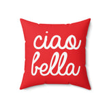 Ciao Bella Pillow Cover with Insert - Red