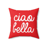 Ciao Bella Pillow Cover with Insert - Red