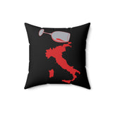 Spilled Wine Throw Pillow - Black