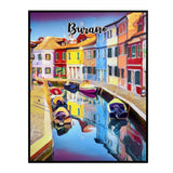 Burano Italy Art Poster Painting 11" x 14"