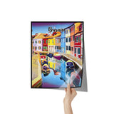 Burano Italy Art Poster Painting 11" x 14"