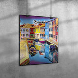 Burano Italy Art Poster Painting 16" x 20"
