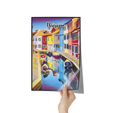 Burano Italy Art Poster Painting 8" x 12"
