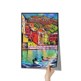 Cinque Terre Italy Art Poster Painting 12" x 18"