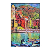 Cinque Terre Italy Art Poster Painting 8" x 12"