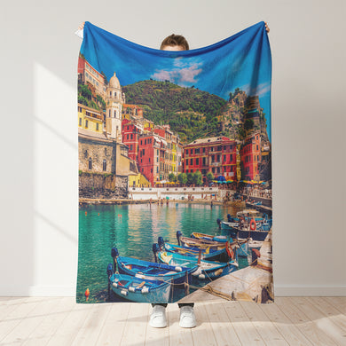 Cinque Terre Fleece Blanket - Portrait