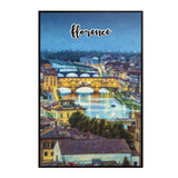 Florence Italy Art Poster Painting 8" x 12"