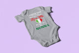 God Sent Me Nonna With Heart Baby Onesie