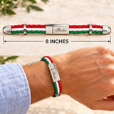 Italia TriColor Leather Bracelet