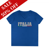 Italia Women's V-Neck Shirt - Royal Blue 2XL
