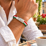 Italia TriColor Leather Bracelet