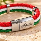 Italia TriColor Leather Bracelet