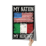 Italian My Nation My Heritage Poster 20" x 30"