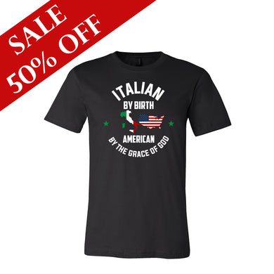 Italian By Birth Shirt - BLACK XL - SALE