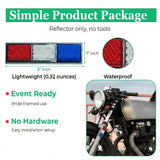 USA Flag Reflector - American Flag Safety Reflector for Car, Bike, Bicycle, & Helmet