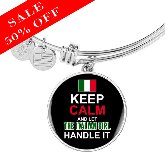 Let Italian Girl Handle It With Circle Charm Bangle - SALE