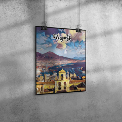 Napoli Italy Art Poster Painting 11