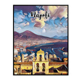 Napoli Italy Art Poster Painting 11" x 14"
