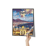 Napoli Italy Art Poster Painting 11" x 14"