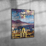 Napoli Italy Art Poster Painting 16" x 20"