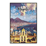 Napoli Italy Art Poster Painting 8" x 12"