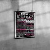 Nonna's House Rules Poster 11" x 14"