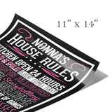 Nonna's House Rules Poster
