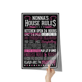 Nonna's House Rules Poster 12" x 18"