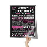 Nonna's House Rules Poster 16" x 20"