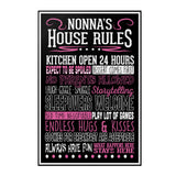 Nonna's House Rules Poster 20" x 30"