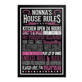 Nonna's House Rules Poster 8" x 12"