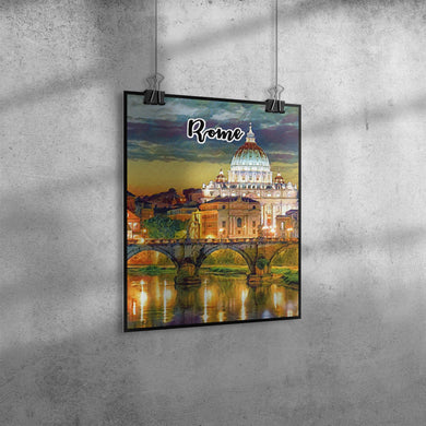 Rome Italy Art Poster Painting 11