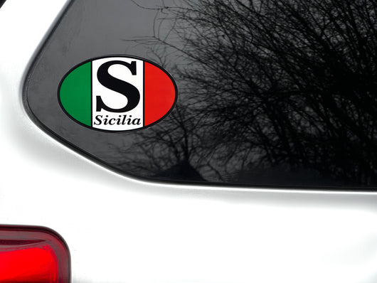 CafePress Sicily Rectangle Bumper Sticker Car Decal