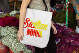 Sicilian Nonna Tote Bag White - SALE