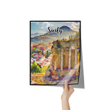Sicily Italy Art Poster Painting 11" x 14"