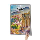 Sicily Italy Art Poster Painting 20" x 30"
