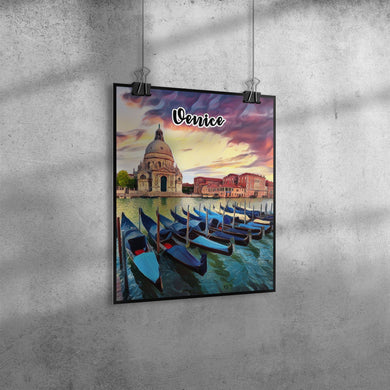 Venice Italy Art Poster Painting 11