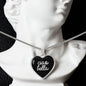 Ciao Bella with Black Heart Pendant Necklace